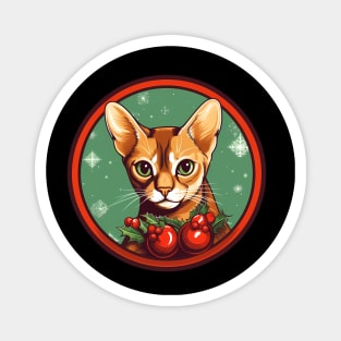 Abyssinian Cat Xmas Ornament, Love Cats Magnet